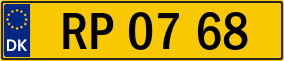 Trailer License Plate